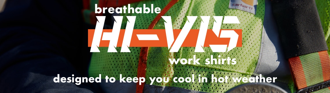 BREATHABLE HI-VIS WORK SHIRTS DESIGNED TO KEEP YOU COOL IN HOT WEATHER